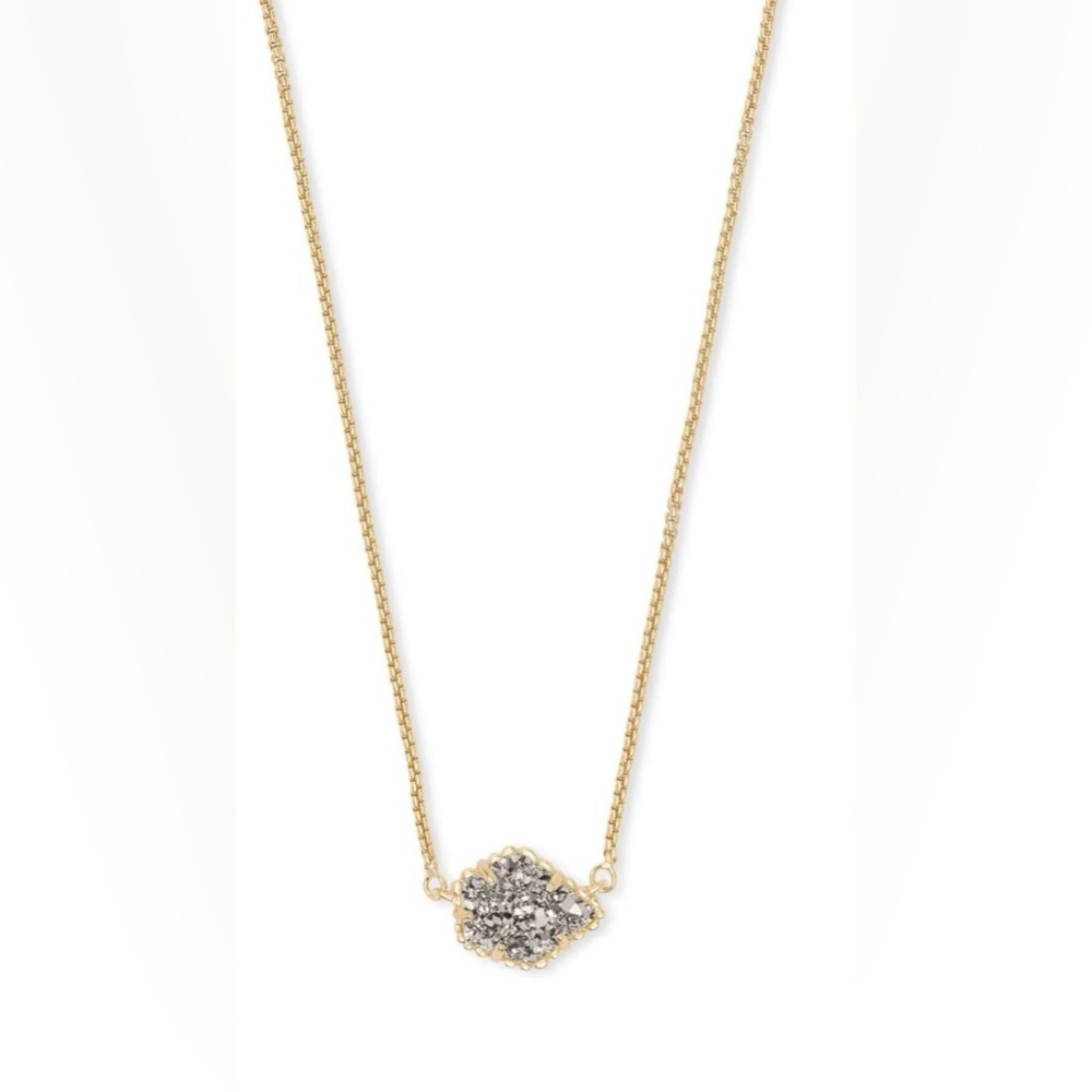 Kendra Scott necklace Tess Gold - Platinum Drusy Necklace